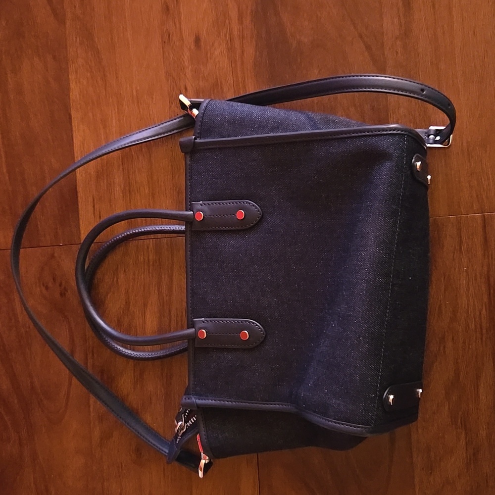 Kate Spade Denim Cherry Embroidered Crossbody  Tote - Picture 2 of 4